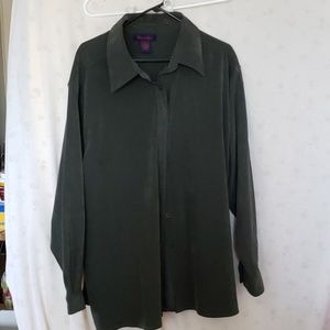 Plus size green denim jacket/blazer